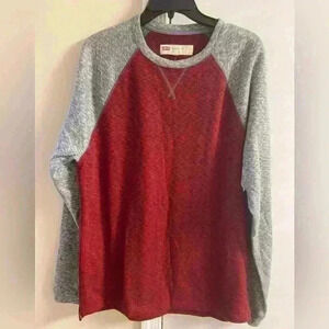 Levis Strauss‎ & co. Red/grey crewneck sweatshirt. Large. NWT